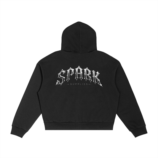 Spark Supplies Plaid Boxy Zip Up
